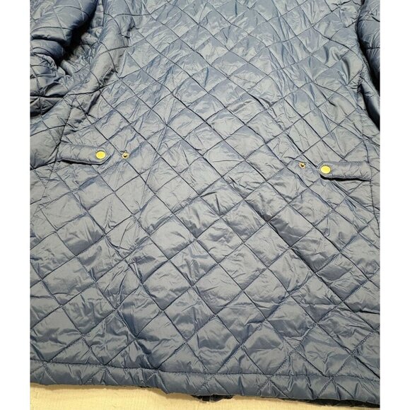 Foundry Women's Plus Size 4XL Quilted Navy Blue Jacket Corduroy Collar  Elbow - Picture 5 of 10